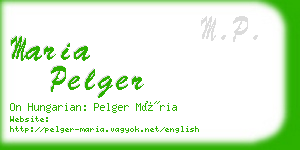 maria pelger business card